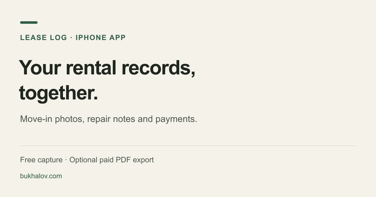 Lease Log: Rent Tracker preview